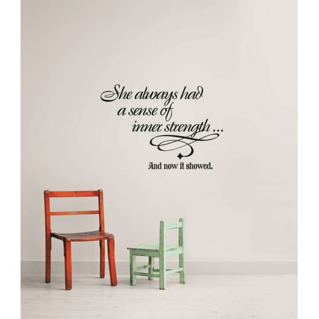 Do It Yourself Wall Decal Sticker She Always Had A Sense Of Inner Strength Inspire Life Quote Size: 16 X20
