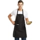 thumbnail image 3 of Paquete de 12 delantales lisos con 2 bolsillos - Delantal comercial unisex negro a granel para cocina Restaurante Barbacoa Pintura Manualidades. Afortunado Sencillez, 3 of 4