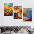 thumbnail image 4 of Nawypu Colored Swirl Canvas Painting Wall Art Abstract Posters and Prints Pictures for Living Room Home Decor wall pictures 12''x16''X3 Panels, 4 of 4
