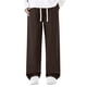 thumbnail image 1 of Pantalones de trabajo de longitud completa para hombre, de color liso, con bolsillos, de pierna recta, 1 of 5