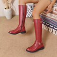 thumbnail image 6 of Taqqpue Women's Knee High Boots Plus Size Round Toe Side Zipper Comfortable Casual Long Boots for Women Size 5.5-11 Fashion Dress Shoes Fall Winter Riding Footwear Casual Walking, 6 of 10