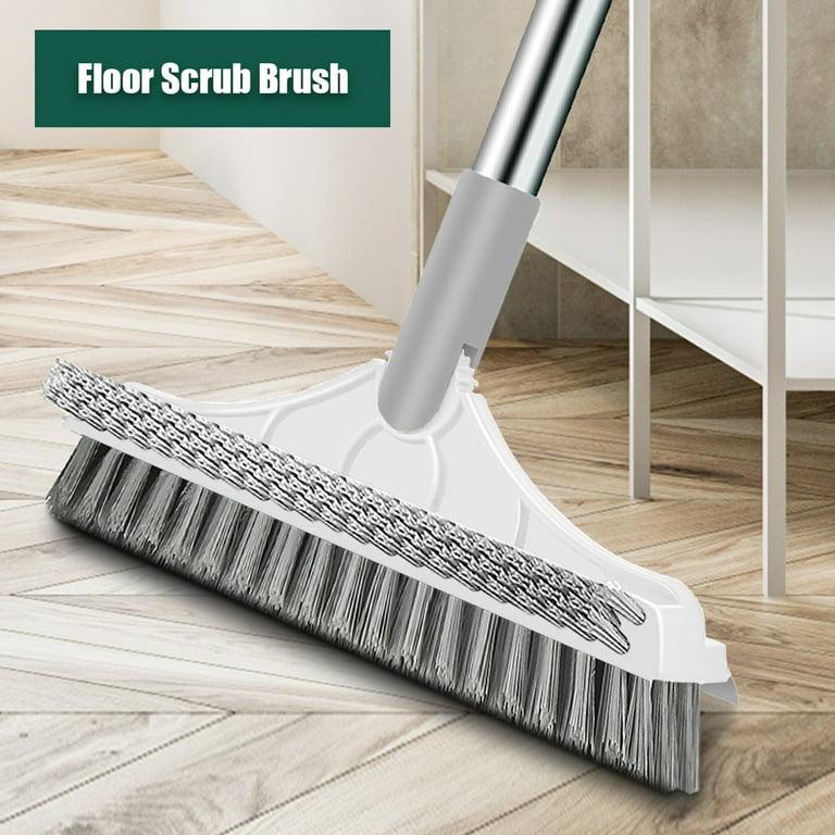 Happylost Shower Cleaning Brush with Long Handle, 3 in 1 Tub and Tile  Scrubber Brush with 50.4'' Extendable Long Handle Detachable Stiff Bristles  Scrub Brush for Cleaning Bathtub Shower Bathroom Gray 