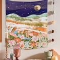 thumbnail image 2 of Tapestry Moon Mountain Flower Wall, 150 x 150 cm, microtela, 2 of 3