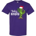 thumbnail image 3 of Inktastic Feliz Navidad Christmas Cactus in Santa Hat T-Shirt, 3 of 5