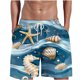 thumbnail image 2 of Puntoco Pantalones Cortos Con Estampado Hawaiano Para Hombre, Pantalones Cortos Con Bolsillo Y Cordón, Color Xl, 2 of 5