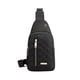 thumbnail image 3 of Bolso de hombro bordado con diamantes | Mochila hermética de poliéster | Bolso pectoral bandolera de gran capacidad | Correa ajustable 14-36 pulgadas | Múltiples compartimentos | Negro, Azul, Rojo, 3 of 7