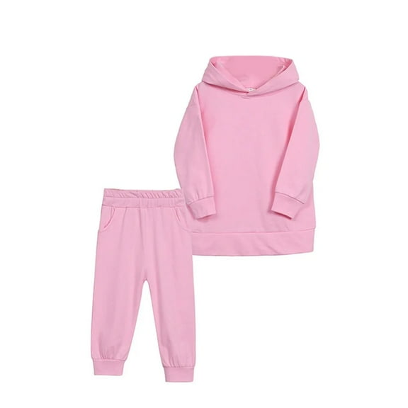 XBASW Baby Toddler Kids Girls Boys 2 Piece Tracksuit Sets Thick Hooded Sweatshirt and Jogger Sweatpants Fall Winter Sweatsuit Outfit 1-7 Years
