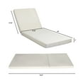 thumbnail image 5 of Christopher Knight Home Patio Chaise Lounge with Cushion, 4-Position Adjustable Reclining Chair, Cream, 5 of 13