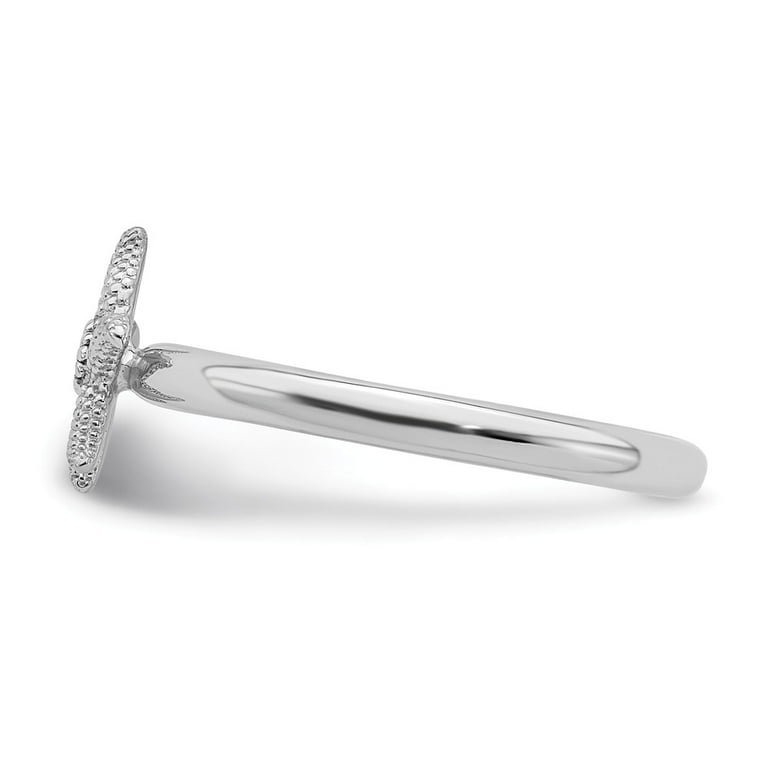 Sterling Silver Stackable Expressions Citrine Starfish Ring