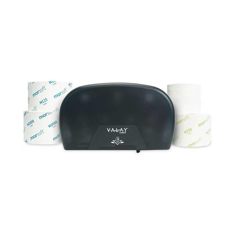 Morsoft Plastic Small Core Tissue Dispenser, 5.4 x 8.51 x 13.55, Black Morsoft Plastic Small Core Tissue Dispenser, 5.4 x 8.51 x 13.55, Black