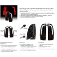 thumbnail image 4 of Kojem LED Tail Lights Compatible with 2005-2015 Toyota Tacoma C-Shape LED Tube Taillights Brake Rear Lamps Driver & Passenger Side Pair Black Housing Clear Lens, 4 of 8
