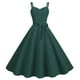 thumbnail image 2 of Vestido de fiesta sin mangas para mujer de los años 50: estampado floral, corte A, poliéster, cinturón extraíble, ropa de cóctel y fiesta, tallas S-XXL, contorno de pecho 88-104 cm, lavado a mano e, 2 of 5
