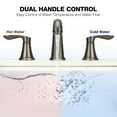 thumbnail image 3 of Yiwa Bathroom Sink Faucet 3 Hole with Stainless Steel Pop up Drain and cUPC Lead-Free Hose, Gun-Gray, 3 of 6