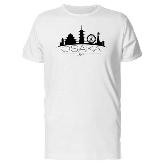 Osaka Japan Black Skyline Tee Men's -Image by Shutterstock