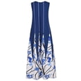 thumbnail image 4 of Outfmvch white dress Plus Size Print Daily Casual Sleeveless Vintage Bohemian V Neck Maxi Dress womens dresses fall dresses, 4 of 9
