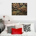 thumbnail image 4 of ONETECH Large Abstract Gear Wheel Canvas Wall Art Industrial Steampunk Mechanical Teamwork Gift for Bedroom Home Office Cafe Bar Decor Ready to Hang, 4 of 4