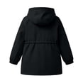 thumbnail image 5 of Girls Long Coat Fall Hooded Waterproo𝐟 Windproof Long Sleeve Kids Boys Zip up Rain Jacket Lightweight Outdoor Tactical Jacket, 5 of 5