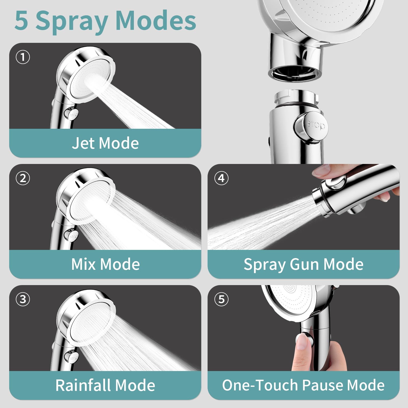 Bathtub Faucet with Handheld Sprayer Chrome Metal Bath Spout Diverter