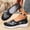 Black, variant on Women's Slip On Floral Embroidery Fly Knit Walking Sneakers, Breathable Hollow Mesh Soft Cushioned Casual Daily Footwear(Brown,6.5)