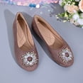 thumbnail image 5 of Hurxie Women's Flats, Foldable Ballet Flats for Women, Fashion Buckle Round Toe Comfort Light Weight Slip-On Dress Shoes Gray 9.5, 5 of 8