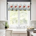 thumbnail image 2 of Boho Floral Valances for Windows Farmhouse Kitchen Curtains Valances Rod Pocket Valance Curtains for Kitchen Windows Abstract Art Modern Minimalist Clean-lined Window Valances for Bathroom 54"x18", 2 of 6