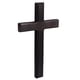 thumbnail image 4 of 1 colgante de cruz de madera, cruz artesanal de madera, decoración de cruz cristiana (negra), 4 of 8
