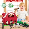 thumbnail image 4 of Juguetes de animales de granja Toidgy Big Red Barn con figuras y tractor, 4 of 7