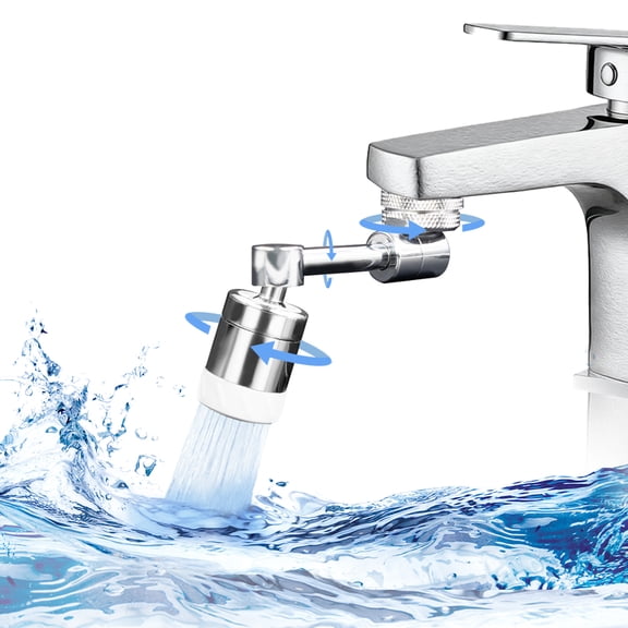 ​​​​JAYWAYNE Wide-Angle Spray Faucet Aerator - Dual Mode (Spray & Stream) with 360° Flexible Gooseneck Design, Anti-Splash Nozzle for Kitchen & Bathroom Sink​