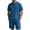 Blue., variant on HBGVBA Men Print Short Sleeve 1 4 Zip Collared Top Drawstring Elastic Waist Casual Shorts Set