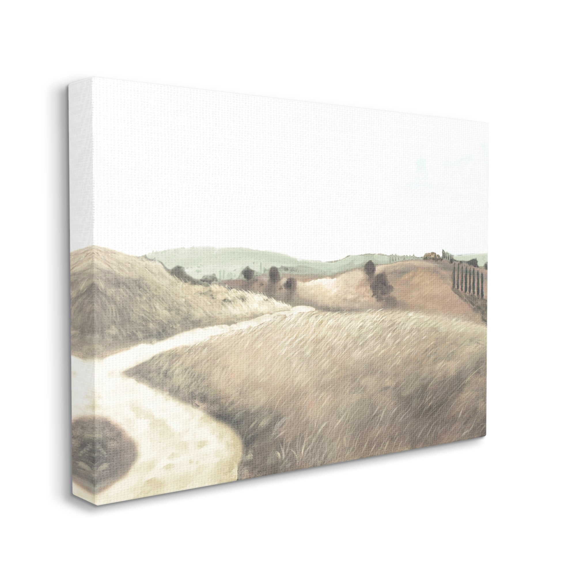 Stupell Industries Rural Hill Slopes Perspective Trail Wheat Grasslands Path,30 x 24, Design by Kingsley