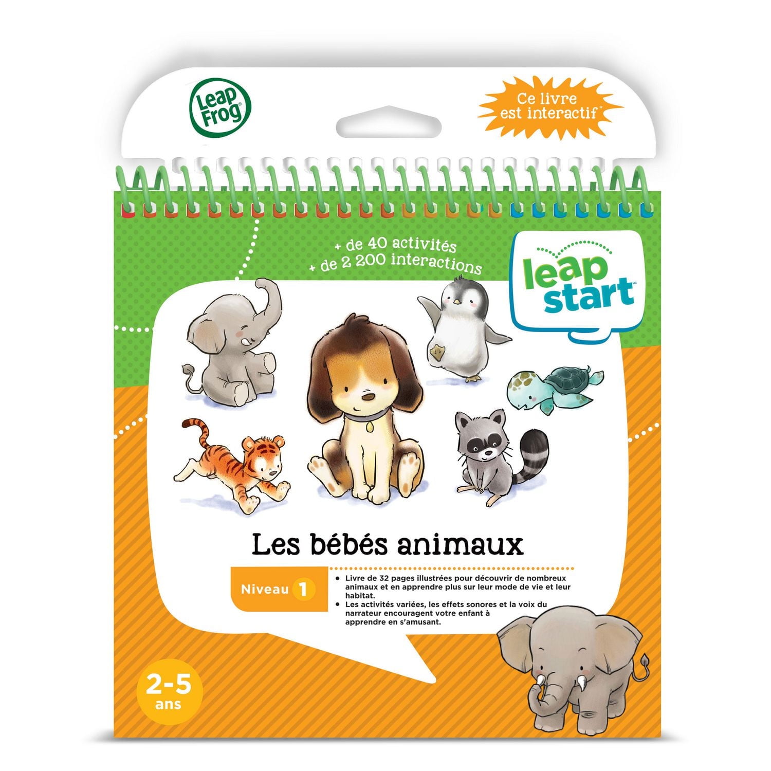 LeapFrog LeapStart Les bébés animaux - livre d'activités - Version française