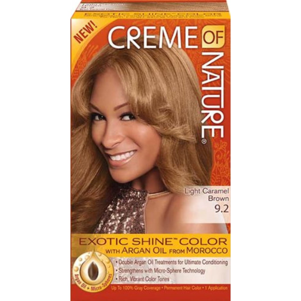 Creme of Nature Exotic Shine Color With Argan Oil, Light Caramel Brown ...
