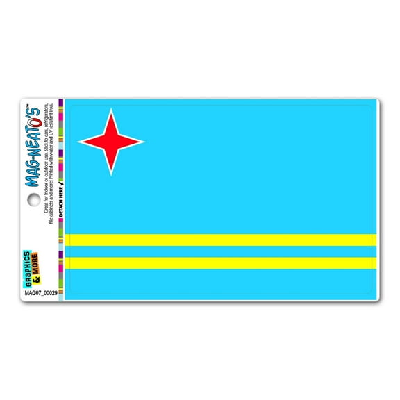 Aruba Flag MAG-NEATO'S(TM) Car/Refrigerator Magnet
