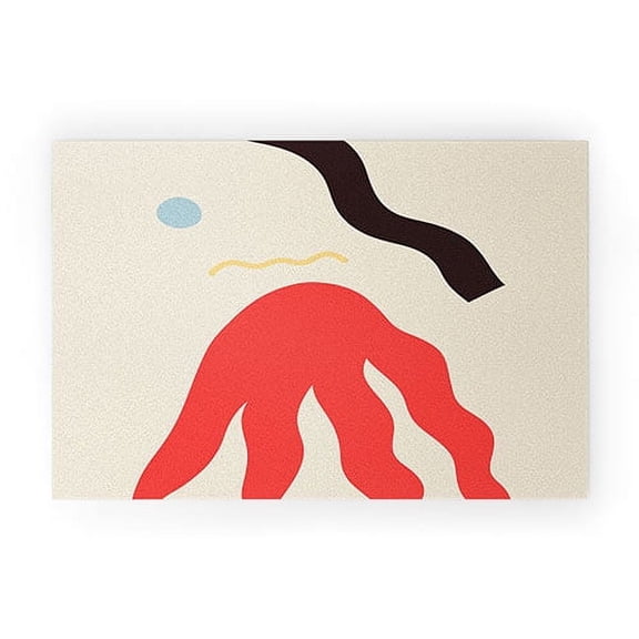 Society6 sandrapoliakov ABSTRACT PORTRAIT OF ANASTASIA 30" x 20" Welcome Mat