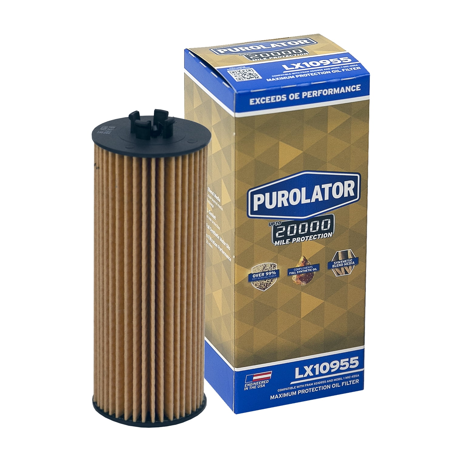 Genuine Kawasaki 2 pack Oil Filter, Part Number 16097-0008