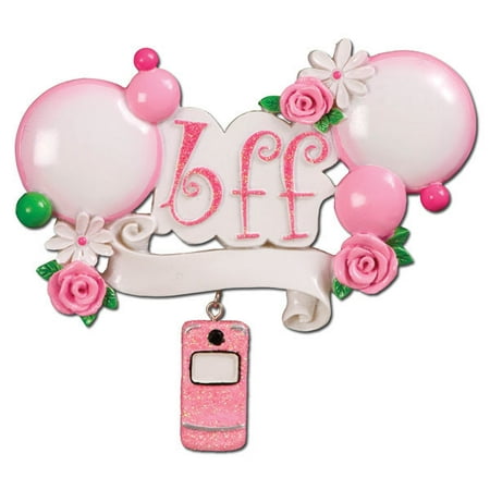 BFF Best Friends Forever Girls Personalized Christmas Ornament