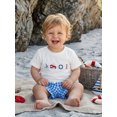 thumbnail image 6 of BemeyourBBs Toddler Baby Boy Summer Clothes Infant Baby Boys Summer Beach Holiday Outfits Short Sleeve Sailboat Crayfish Marine Embroidery T-Shirt Plaid Pockets Shorts 2Pcs Set, 6 of 8