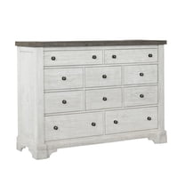 Valley Ridge 10 Drawer Wood Dresser in White Finish by Samuel Lawrence Furniture