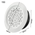 thumbnail image 4 of White Flower shape Air Vent Cover with Insect Mesh for Walls and Ceilings, 4 of 12
