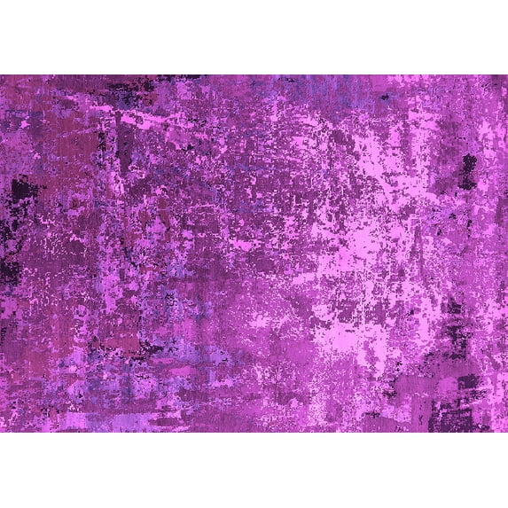 Ahgly Company Indoor Rectangle Oriental Pink Industrial Area Rugs, 5' x 8'