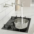 thumbnail image 3 of Wall Mount Brushed Nickel Kitchen Pot Filler Brass and Stainless Steel 360° Rotation Kitchen Stove Faucet, 3 of 8
