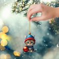 thumbnail image 4 of Pendentif Chat Mignon de Noël Mini Dessin Animé Chat Acrylique, 4 of 5