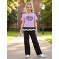 thumbnail image 3 of OBEEII Teen Girls 2 Piece Clothing Set Fashion Cotton Tee Fashion Layered Flounce Cargo Pants with Pockets Y2K Girls Summer Outfits, 3 of 10