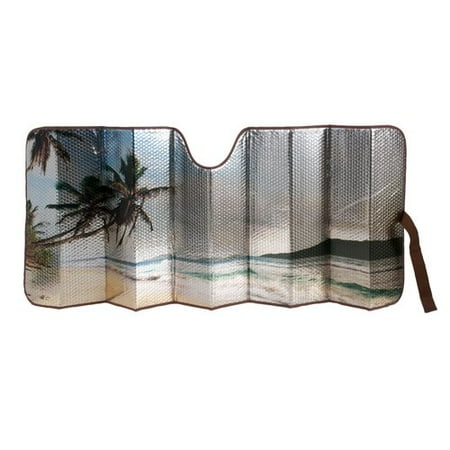 Auto Expressions Standard Accordion Automotive Sunshade, Vintage Surf