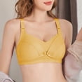 thumbnail image 4 of Sujetador de lactancia posparto fino de algodón, ropa interior transpirable antihundimiento para mujeres que amamantan, ropa interior de lactancia de verano (amarillo 85B), 4 of 9