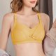 thumbnail image 4 of Sujetador de lactancia posparto fino de algodón, ropa interior transpirable antihundimiento para mujeres que amamantan, ropa interior de lactancia de verano (amarillo 90B), 4 of 5