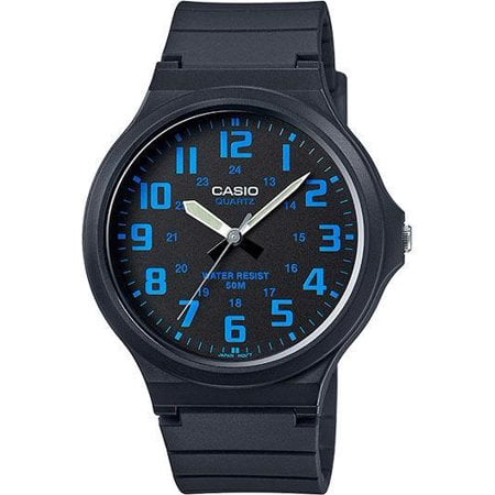 casio blue analog watch