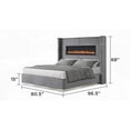thumbnail image 6 of Gray Lizelle Upholstery King Bed Featuring 100% Polyester Upholstery and USB Charging, 6 of 6