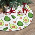 thumbnail image 3 of FMSHPON Avocado Fruit Xmas Christmas Tree Skirt Stand Mat for Holiday Party Decoration Indoor Outdoor 48 inches, 3 of 3