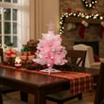 thumbnail image 4 of Luoshdecor Mini Table Christmas Tree, 15.7 in Star Treetop and Ornaments Tabletop Christmas Tree for DIY Pink Christmas Decoration Gifts, 4 of 6